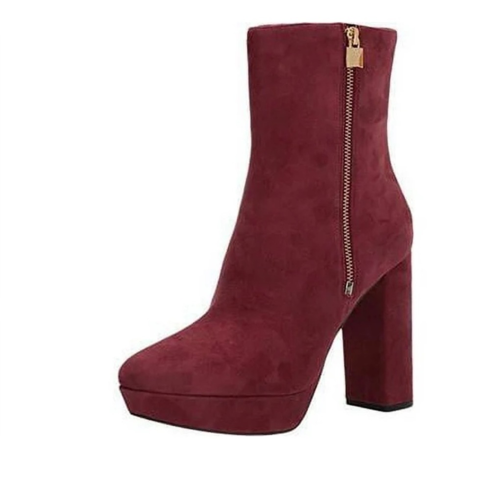 Michael Kors Women's Frenchie Platform Bootie Red Size 7M